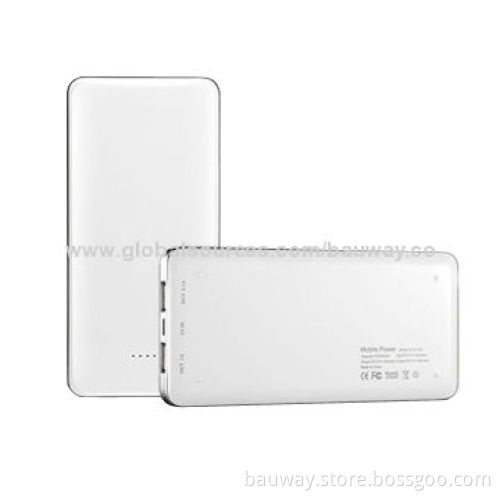 Bauway Polymer Power Banks with Dual-USB 8,000mAh Capacity